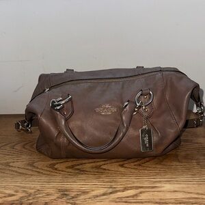 Coach Brown Leather Duffel Bag for Men
